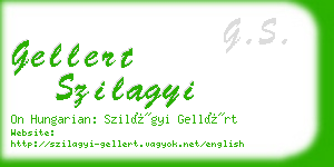 gellert szilagyi business card